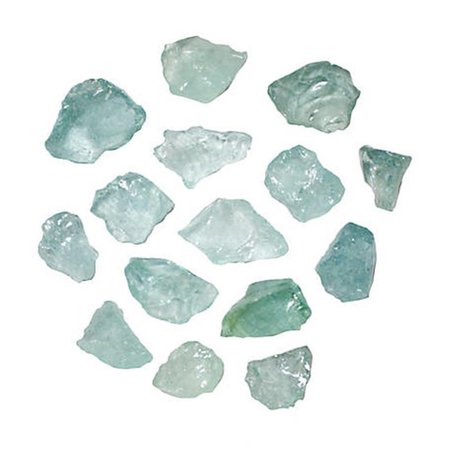 GARDENCONTROL Recycled Fire Pit Glass, Aqua GA1690568